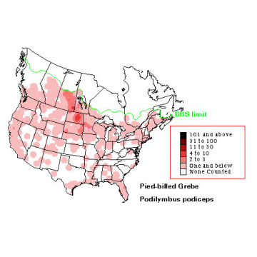 Pied-billed Grebe distribution map