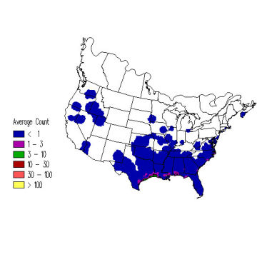 Sedge Wren winter distribution map