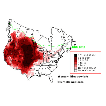 Western Meadowlark distribution map