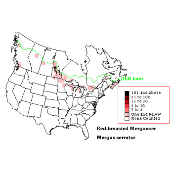 Red-breasted Merganser distribution map
