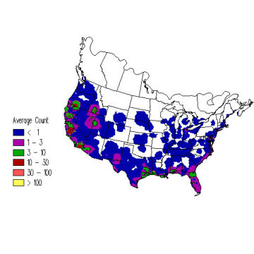 Black-crowned Night-Heron winter distribution map