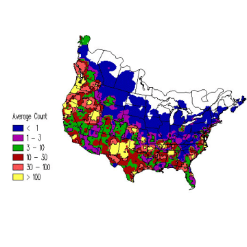American Wigeon winter distribution map