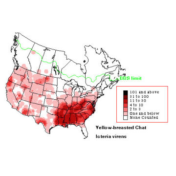 Yellow-breasted Chat distribution map