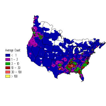 Hooded Merganser winter distribution map