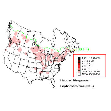 Hooded Merganser distribution map