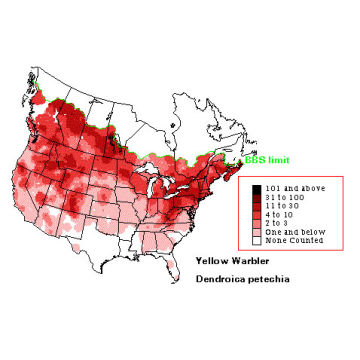 Yellow Warbler distribution map