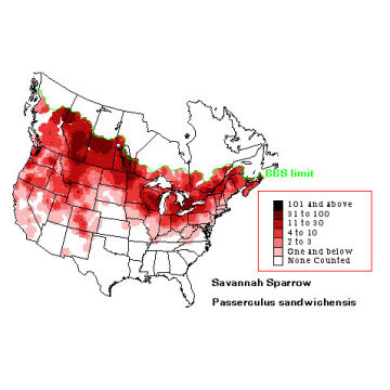 Savannah Sparrow distribution map