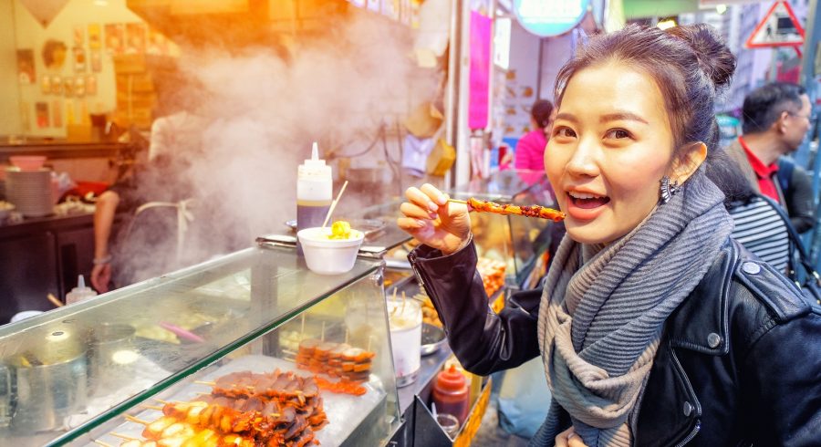 Night market in Hong Kong