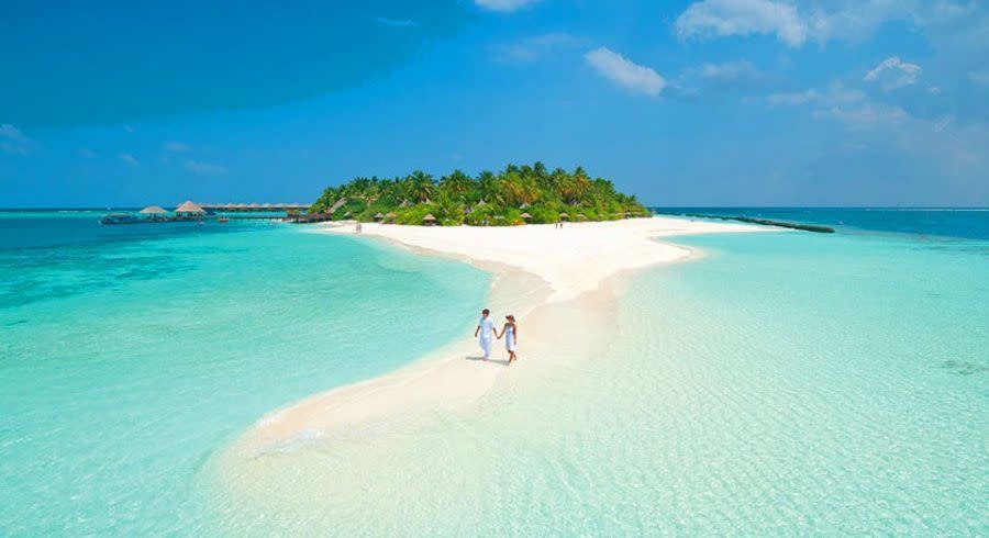 Barefoot luxury in the Maldives.