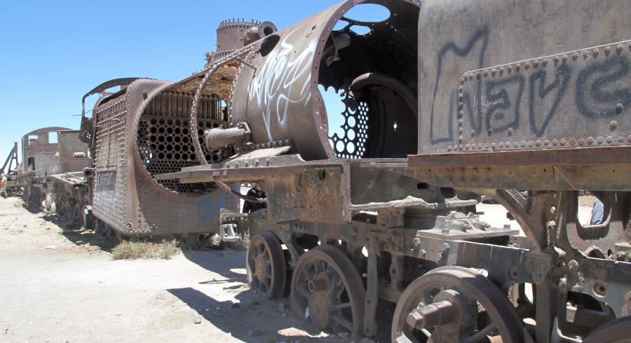 Alte Lokomotiven in Bolivien