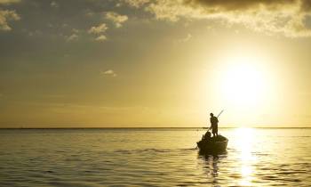 An image of a Mauritian sunset