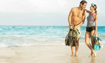 a person walking on a beach