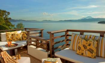 a bench overlooking a body of water