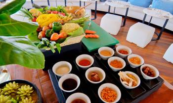 a table full of food
