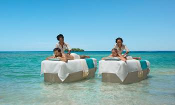 Couples massage at sea