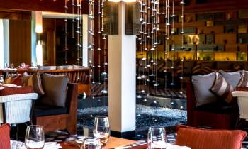 a dining room table in a restaurant