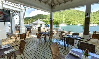 Dining Terrace at the Hurricane Hole Restaurant