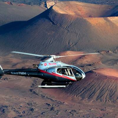 Helicopter flight over Haleakala National Park