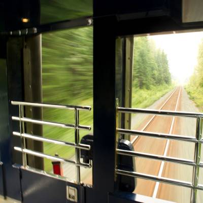 a gate in front of a window