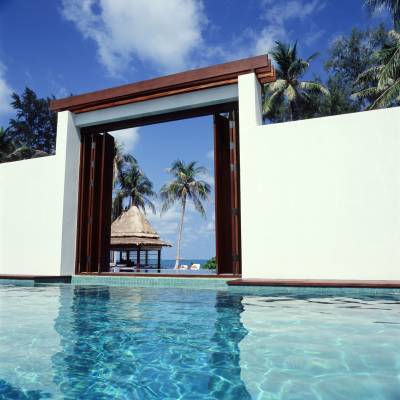 a large pool of water