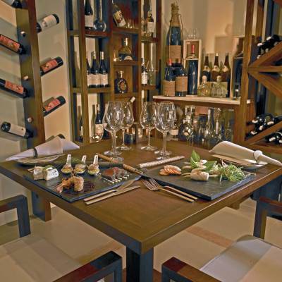 Dinning in Private Wine Cellar
