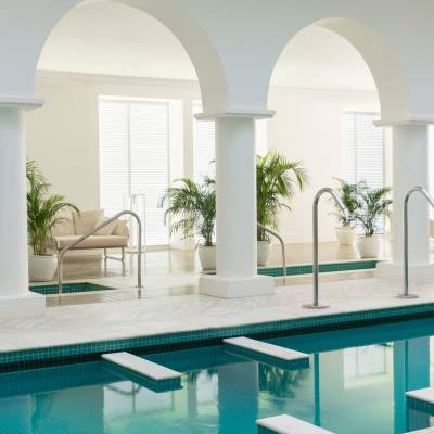 a large pool of water
