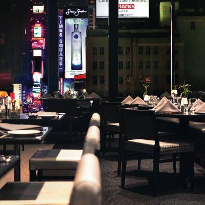 a close up of a busy restaurant