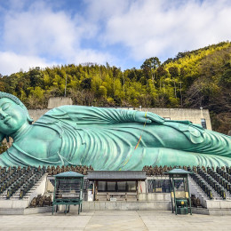 The Reclining Buddha of Nanzoin Temple in Fukuoka, Japan