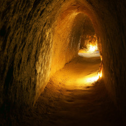 Cu Chi tunnel, historic famous place in Vietnam war