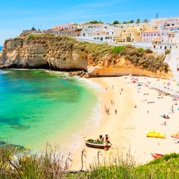 Beautiful beach in Algarve, Portugal - Summer is the best time to visit Europe