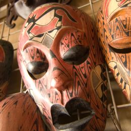 Masks in a Malaysian market