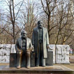 Enchanting Travels Germany Tours Statues of Karl Marx and Friedrich Engels, near Alexanderplatz, in the former East Berlin