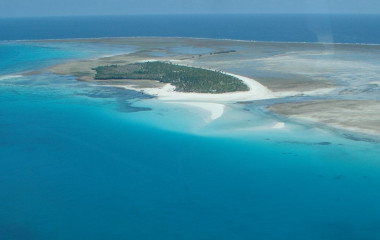 Bird's eye view of an island, Tanzania