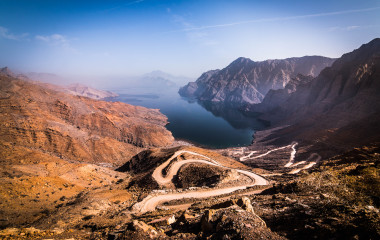 Landschaft in der Region Khasab, Oman