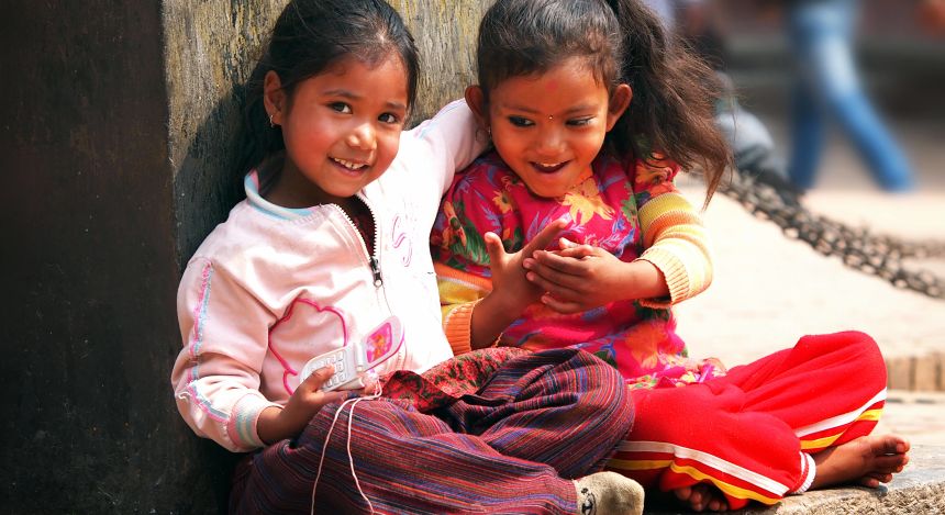 Kinder in Nepal