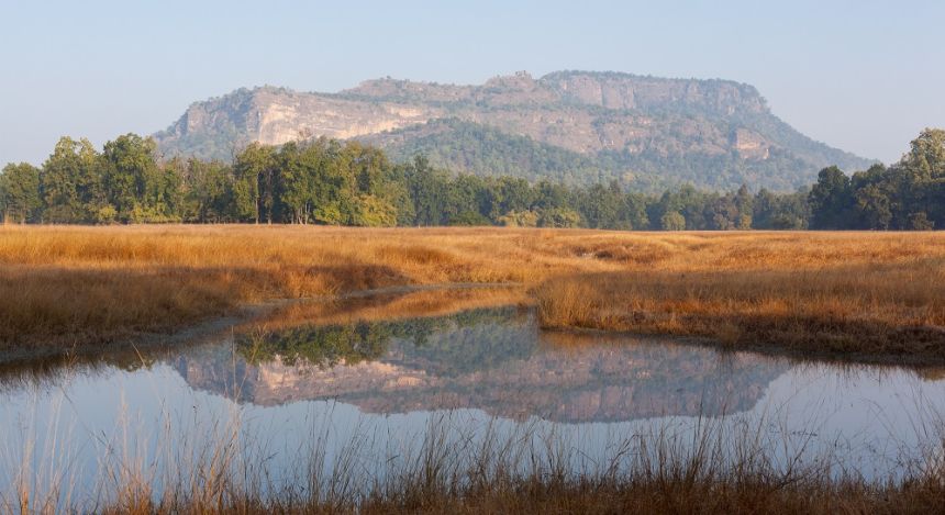 Blick auf den Bandhavgarh-Berg