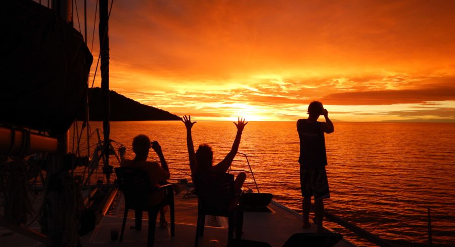Sonnenuntergang auf Helen Reef