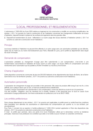 Affectation a un autre usage des locaux destines a lhabitation oncd hspvsi - Eugenol