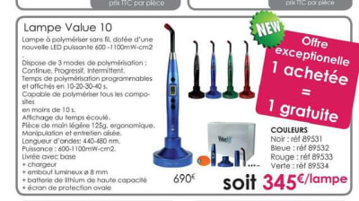 Lampe led dental elite 345  gjtspl - Eugenol