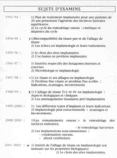 Sujets tblsgn - Eugenol