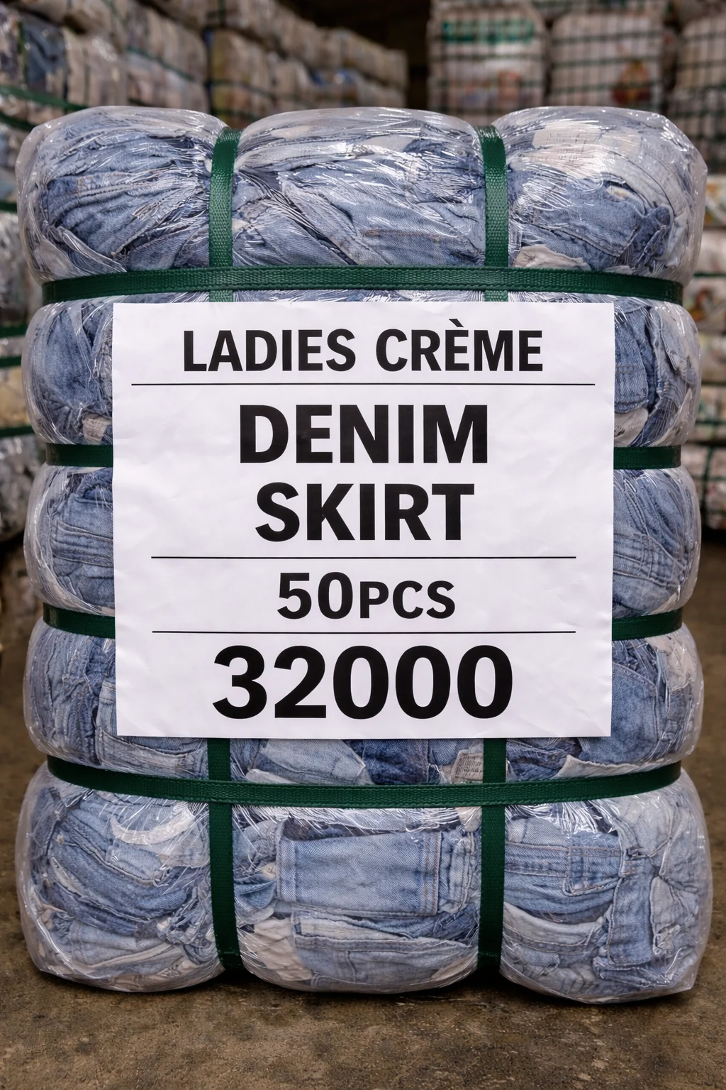 LADIES CRÈME DENIM SKIRT 