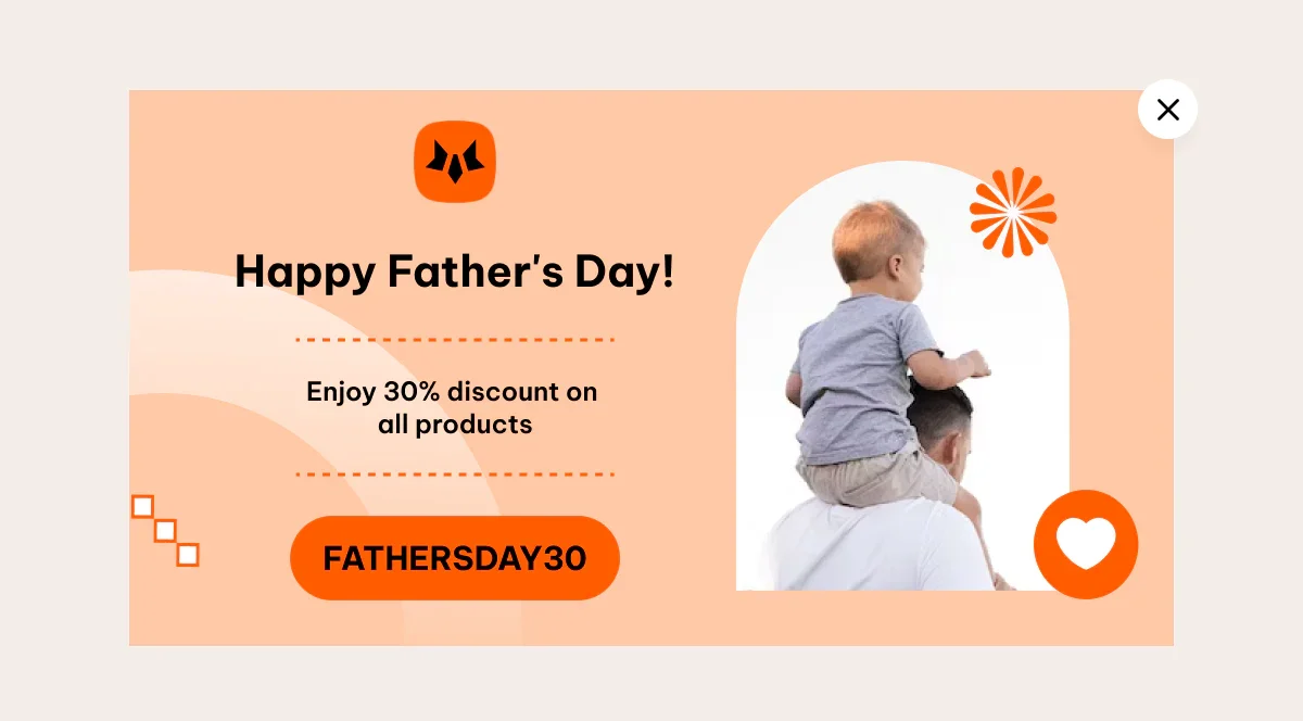 Father's Day Popup Design Ideas for Store Owners