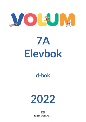 Volum 7A Elevbok, d-bok