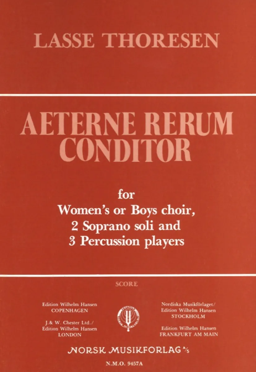 LASSE THORESEN: Aeterne rerum conditor | Notebutikken