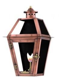 Orleans Flush Wall Mount Copper Lantern by Primo