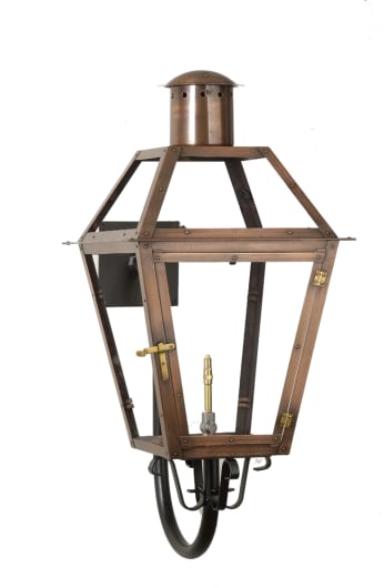 Bourbon Street Outdoor Lantern with Goose Neck Bracket ...