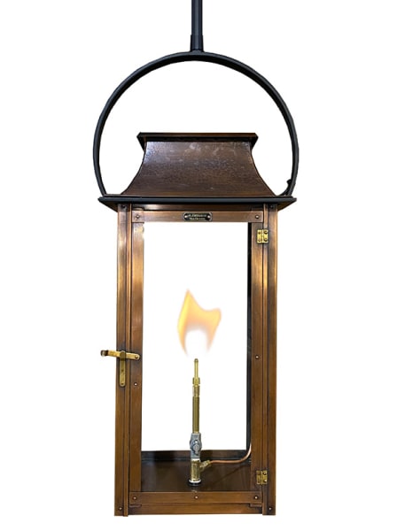 Colonial flush mount wall lantern