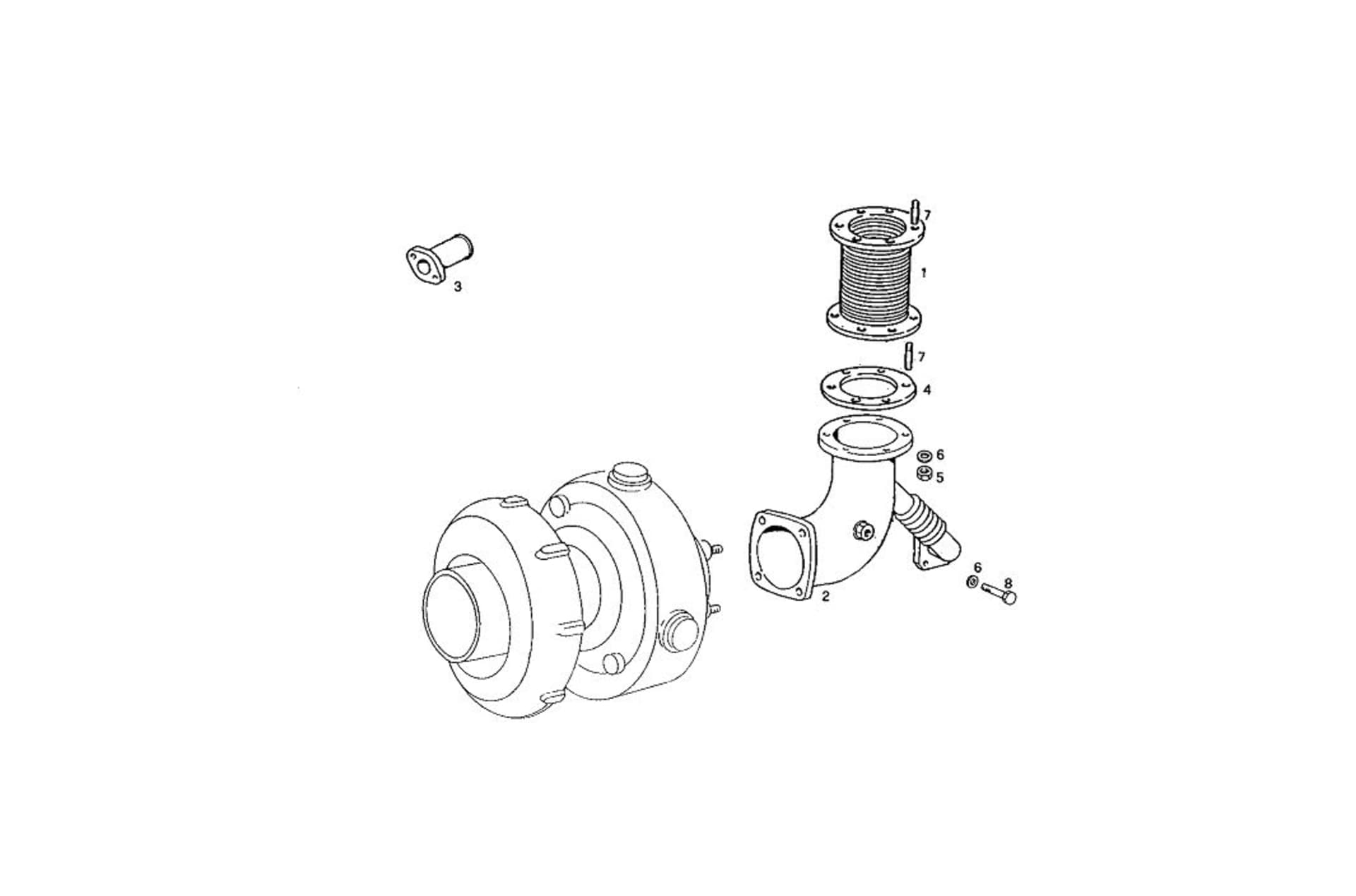 UPWARD REAR EXHAUST ELBOW