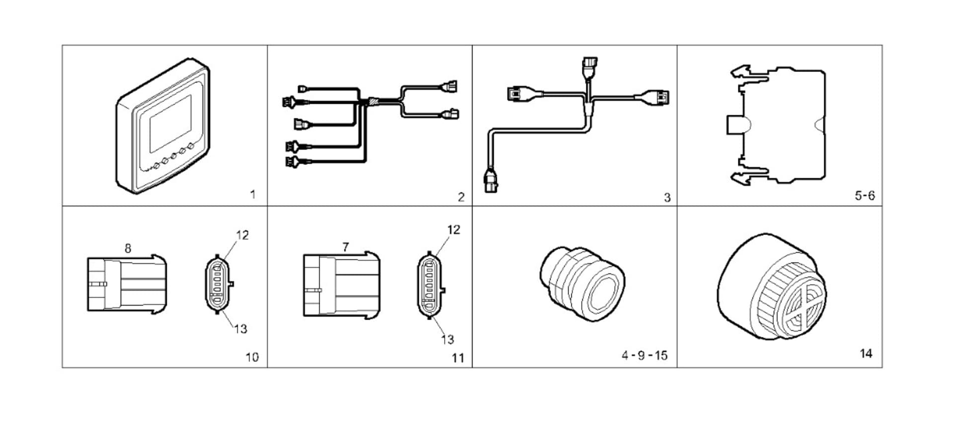 DIGITAL PANEL FLYBRIDGE 12/24V
