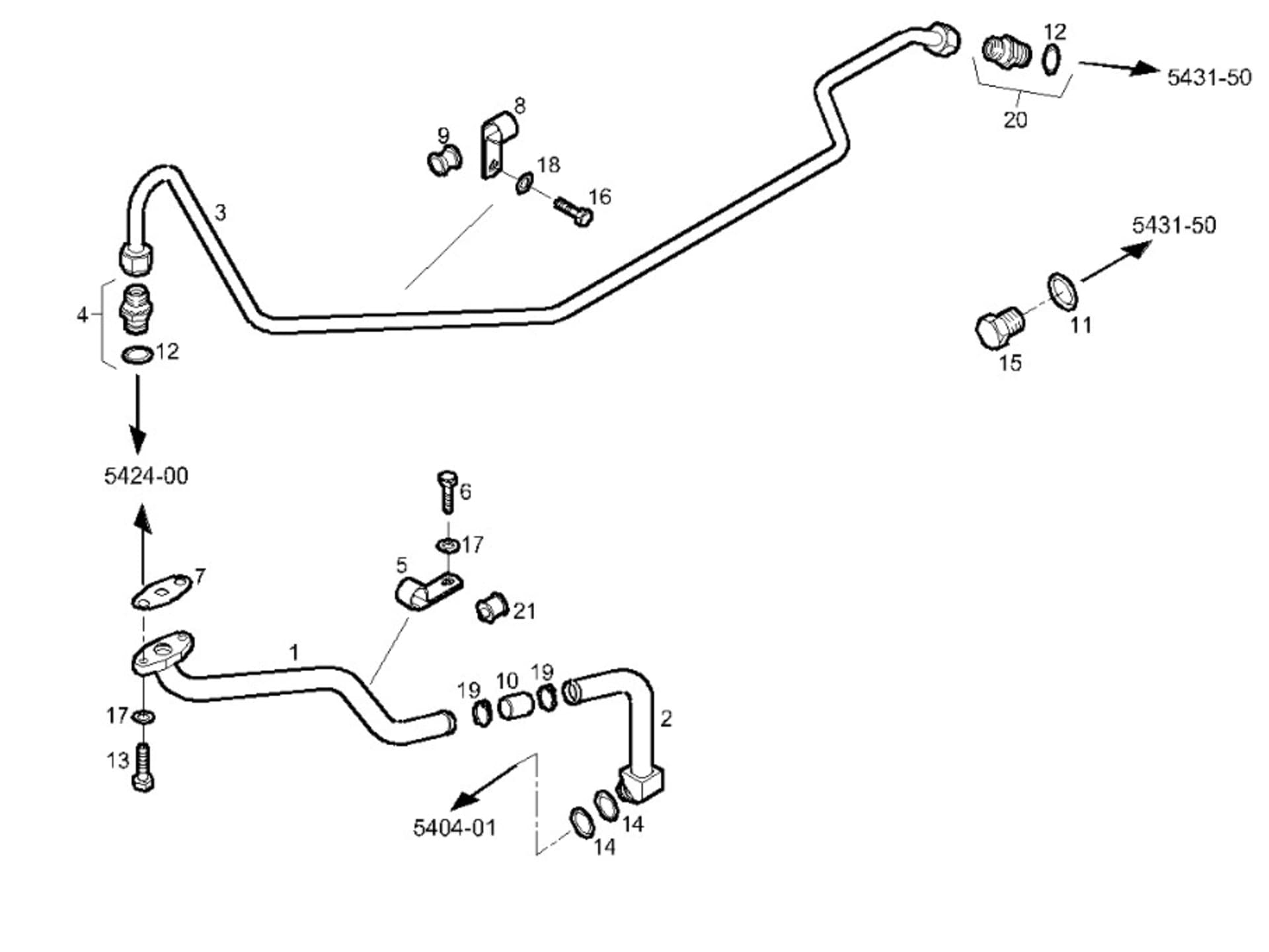 TURBOCHARGER OIL LINES